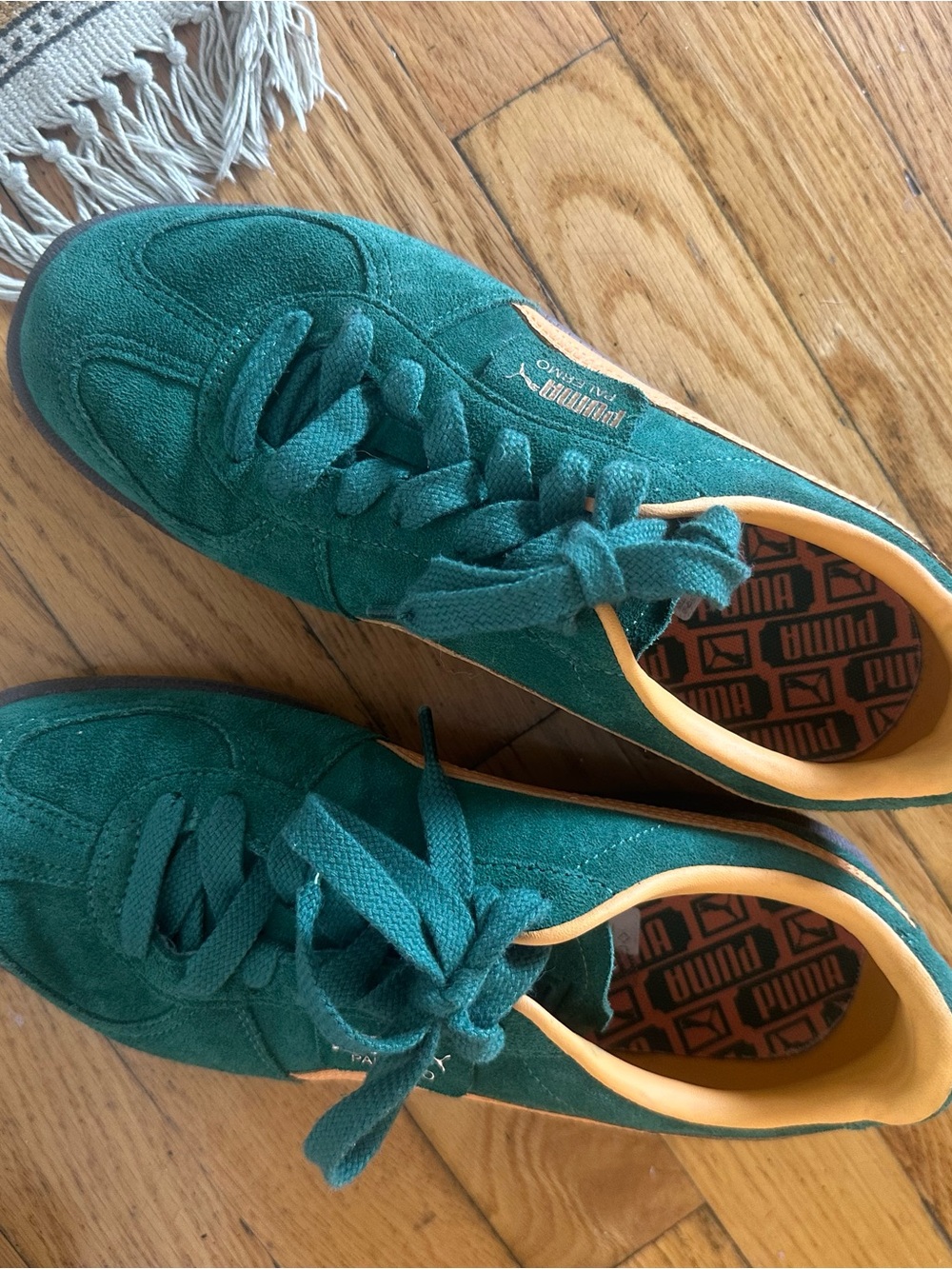 Puma Palermo Suede Sneakers - Green with Yellow - Picture 3 of 4